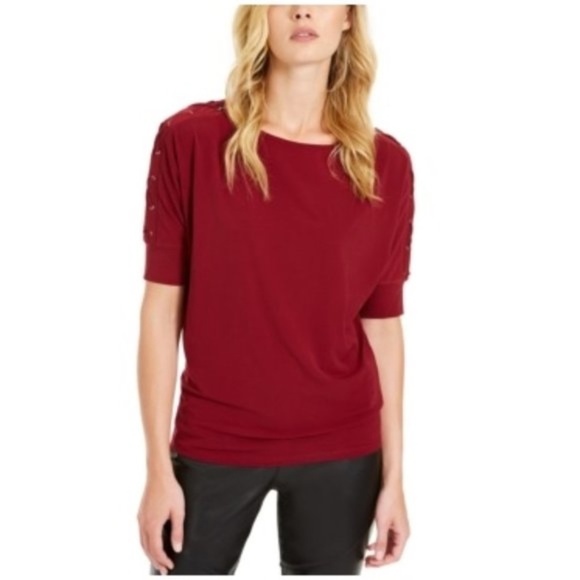 Michael Michael Kors Grommet-Sleeve Top - Picture 1 of 6